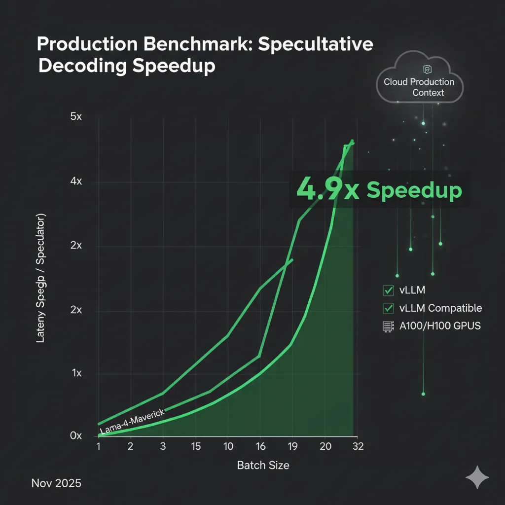 Timeline evolución speculative decoding: Google 2022 → fragmentación 2023-2024 → Red Hat Speculators standardization Nov 2025